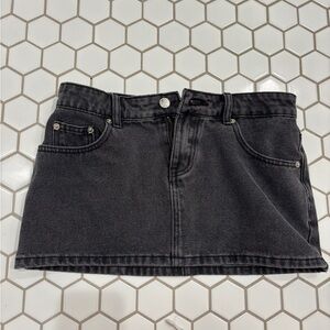 Edikted Charcoal Denim Skirt